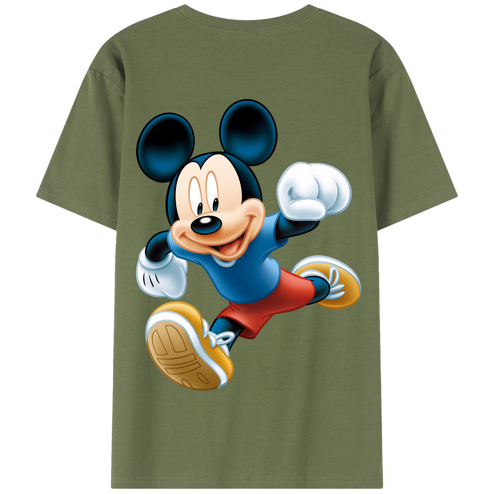 （画像用） ミッキーマウス Mickey Mouse 綿100％半袖Tシャツ（背面プリント）